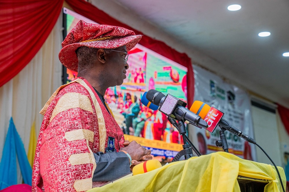 Hon. Minister of Works and Housing and Guest Lecturer,Mr Babatunde Fashola,SAN  delivering the Veritas University 11th Convocation Lecture on the theme, &quot; Mind, Mindset and State of Mind,&quot;  at the Veritas University Multipurpose Hall, Bwari Area Council , Abuja on Saturday, 3rd December 2022 