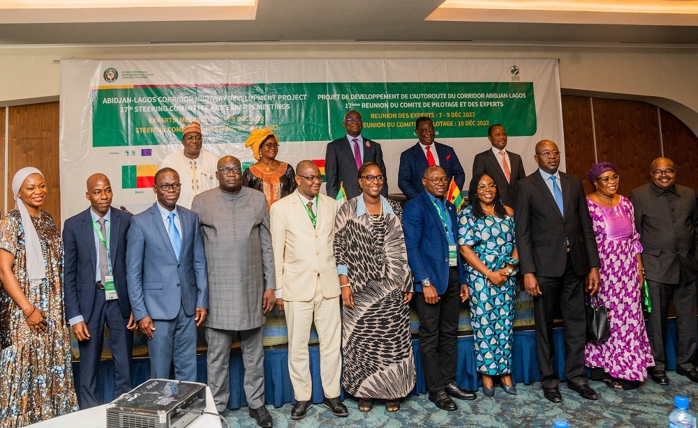 SECOND ROW: Hon. Minister of Works and Housing and the Chairman of Steering Committee, Mr. Babatunde Fashola, SAN (middle), Ghana&#039;s Minister of Roads and Highways, Hon. Kwasi Amoako - Attah (2nd right), Representative of  ECOWAS, Commissioner for Infrastructure and Director Transport, ECOWAS Commission, Mr Chris Appiah (left), Togo&#039;s Minister of Infrastructure, Mrs Zourehatou  Kassah Traore(2nd left) and Representative of the Republic of CÃ´te d&#039;Ivoire, Mr Sani Garba (right) and others  in a group photograph shortly after  the 17th Steering Committee Meeting of the Abidjan - Lagos Corridor Highway Development Project at the Hotel Sarakawa, Lome, Togo  on Friday, 9th December 2022.